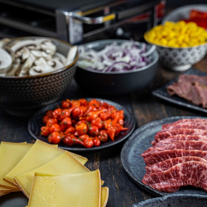 WAGYU TRANCHEN VOM RACLETTE IN TERIYAKI SUACE