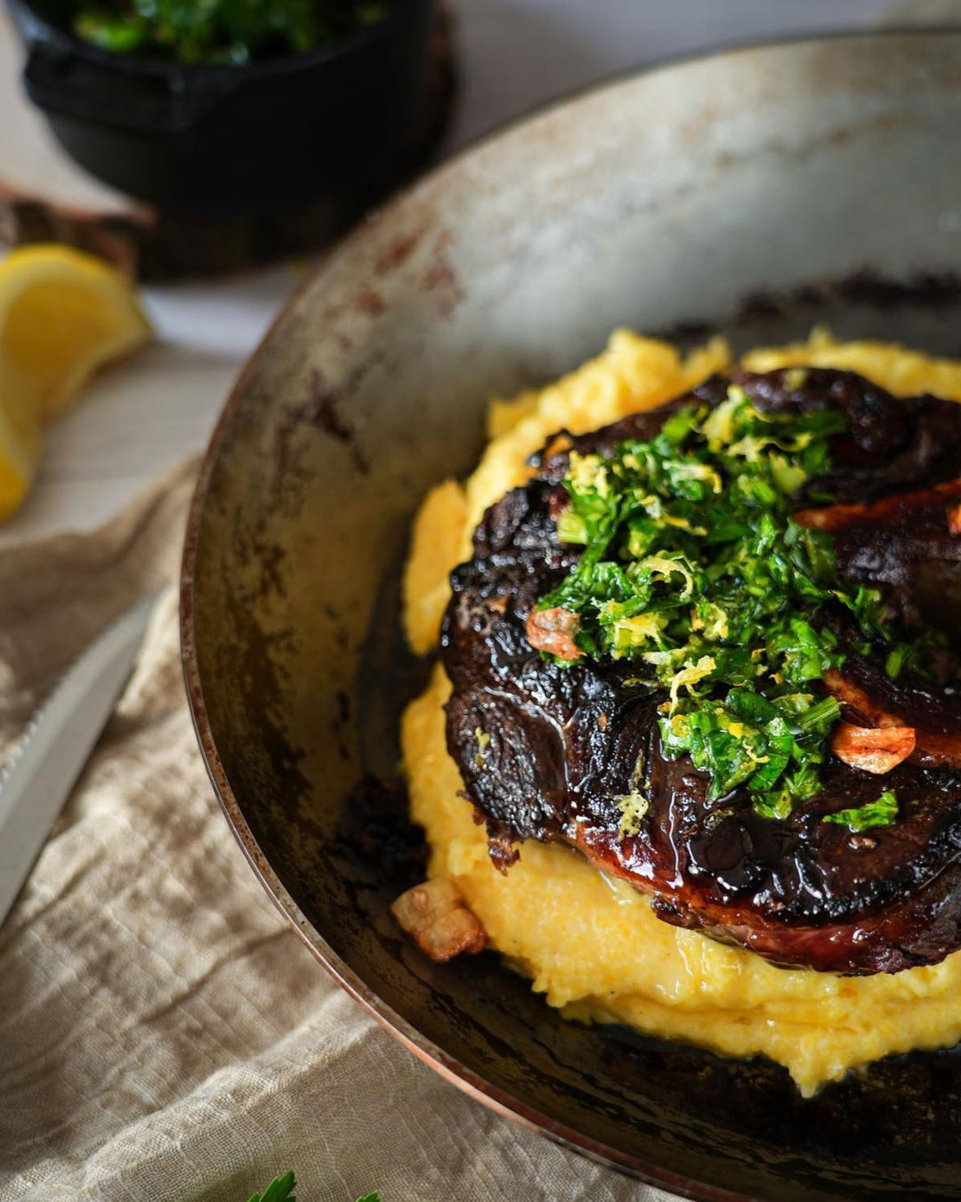 Wagyu Ossobuco, Beinscheibe vom Rind zubereiten, Wagyu Beinscheibe rezept