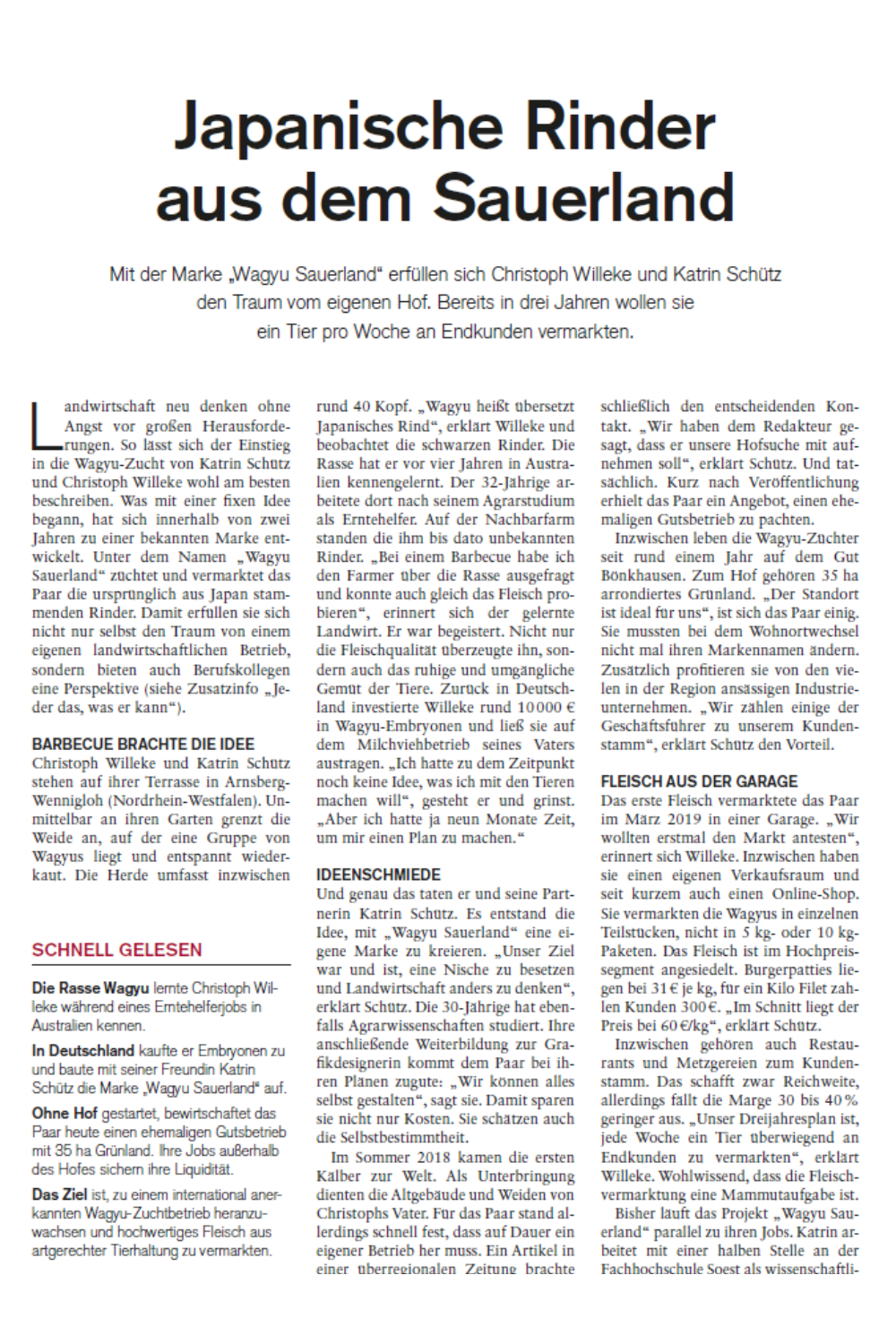 JAPANISCHE RINDER AUS DEM SAUERLAND