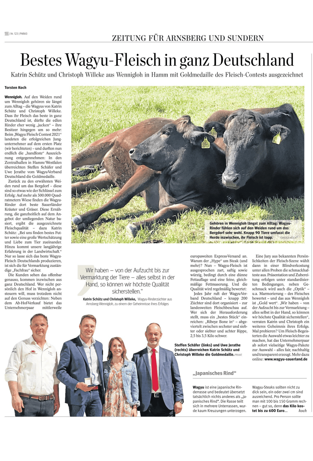 BESTES WAGYU-FLEISCH IN GANZ DEUTSCHLAND