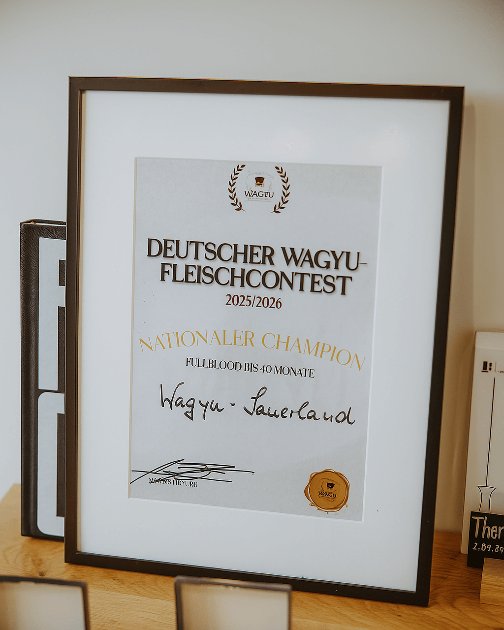 Wagyu Sauerland Grand Champion 2025/2026 – bestes Wagyu-Fleisch Deutschlands, Award Winner